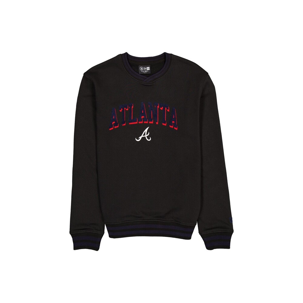 New Era Atlanta Braves Sport Night Black Crewneck - Size XL